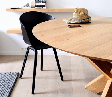 Circle Wooden Dining Table