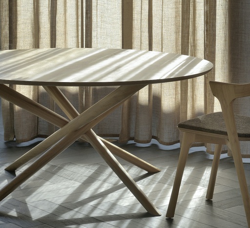 Mikado Round Wooden Dining Table