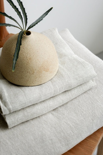 French Linen Fitted Sheet Set - Natural