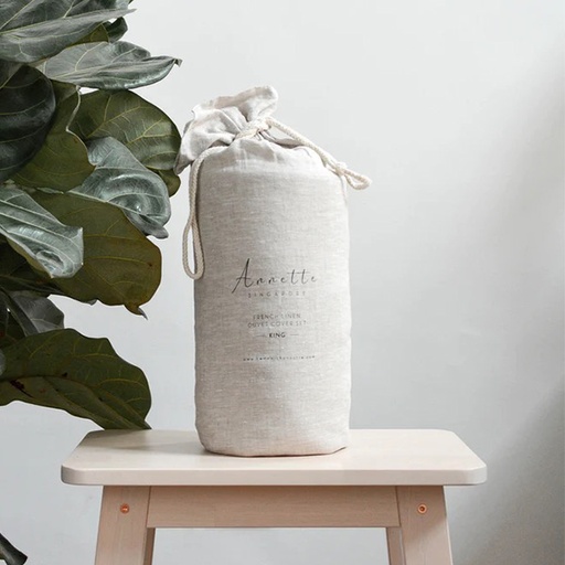 French Linen Duvet Cover Set - Natural