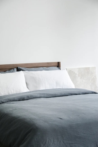 French Linen Duvet Cover Set - Slate Grey