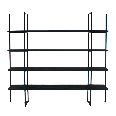 Bilbao Open Book Rack Teak Black.jpg